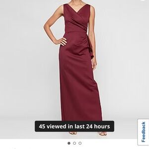 Elegant Burgundy Sleeveless Dress